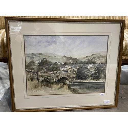 141 - Framed John Sibson signed watercolour ‘Kettlewell, Upper Wharfedale’ 67 x 55cm