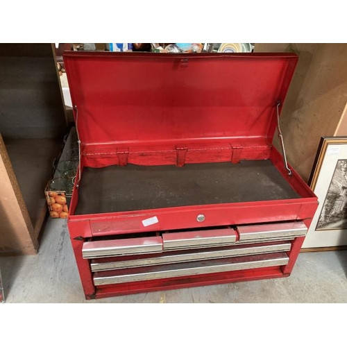 457 - Snap-On 6 drawer tool chest with one key (in good condition)