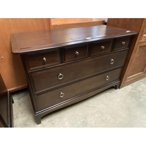 46 - Stag Minstrel mahogany multi drawer chest 72H 107W 46D