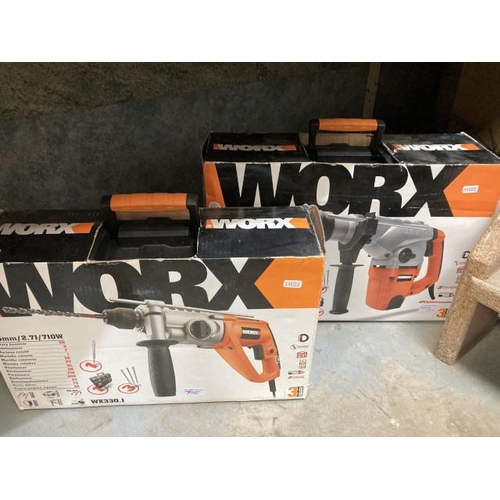 463 - Worx Power Tools - WX333 1250W rotary hammer (new)
Worx Power Tools - WX330.1 710W rotary hammer (ne... 