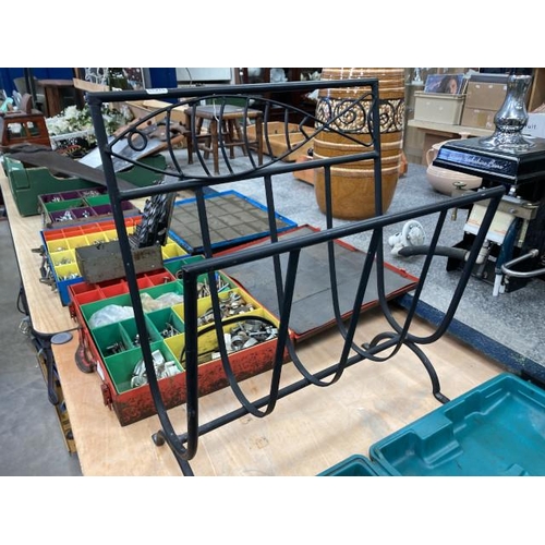 469 - Cast magazine rack 51H 46W