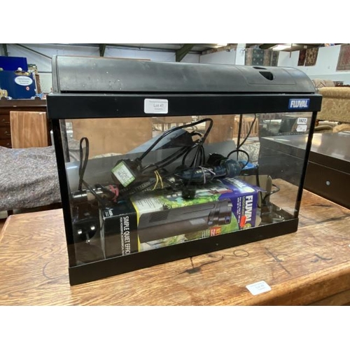 47 - Fluval fish tank and accessories 37H 51W 26D