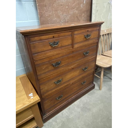 7 - Edwardian mahogany 2 over 3 chest of drawers 116H 105W 50D