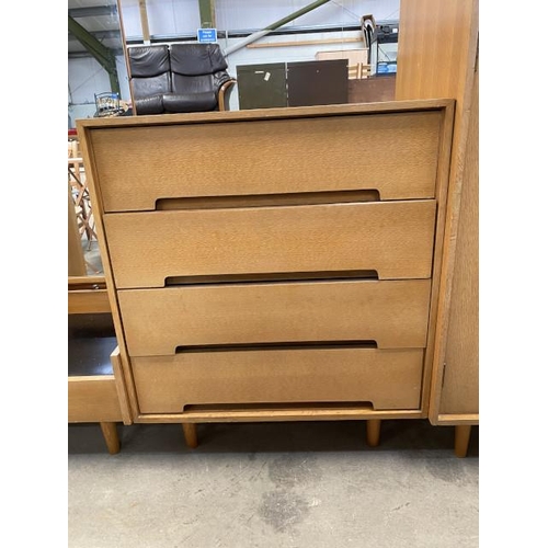 88 - Mid century John and Sylvia Reid 'Stag' C Range teak four drawer chest 92H 76W 46D (Please see addit... 