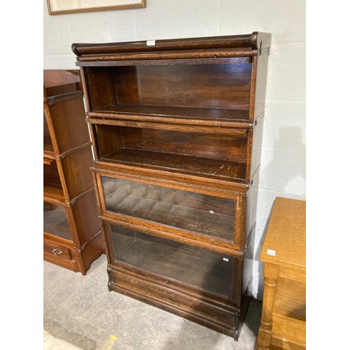 139 - The Globe-Wernicke Co Limited oak 4 height library bookcase 150H 87W 33D (Please see additional phot... 