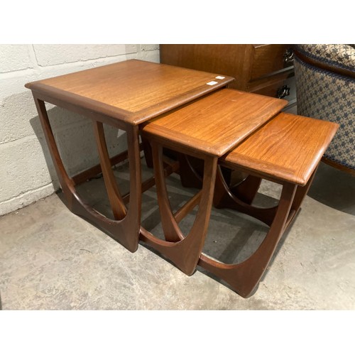 115 - Mid century nest of 3 G Plan teak tables 50H 50W 50D (Please see additional photos)