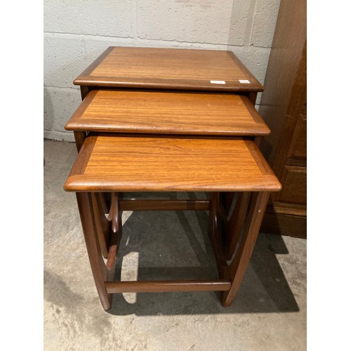 115 - Mid century nest of 3 G Plan teak tables 50H 50W 50D (Please see additional photos)