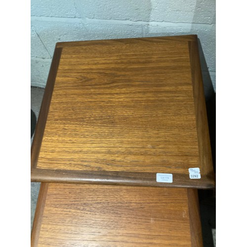 115 - Mid century nest of 3 G Plan teak tables 50H 50W 50D (Please see additional photos)