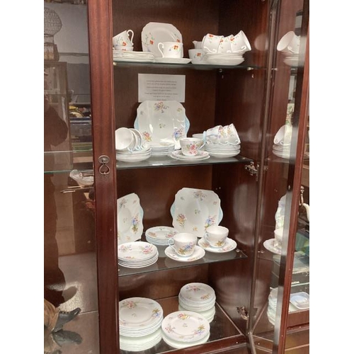 348 - Shelley 'Wild Flowers' 13668 tea ware's (70 pieces) and 20 pieces of Heathcote China tea wares (as f... 