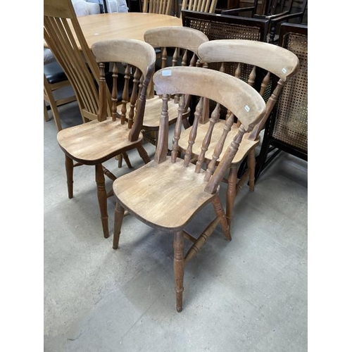 135 - 4 pine kitchen chairs