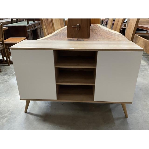 145 - Freja 2 door light oak effect sideboard 79H 120W 35D