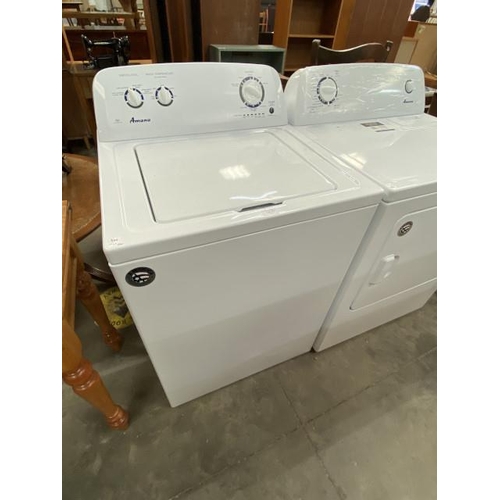 175 - AMANA NTW4516FW3 top loading American washing machine  (has an American plug, so a transformer will ... 