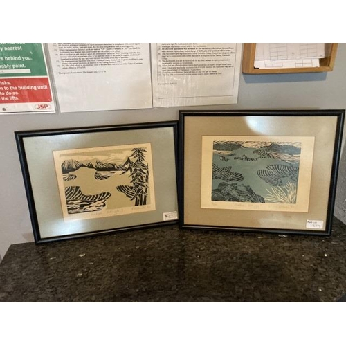 379 - 2 black framed prints - ‘Mellon Udrigle’ 2/40 and ‘Mellon Udrigle II’ 2/23, pencil signed by R Rober... 