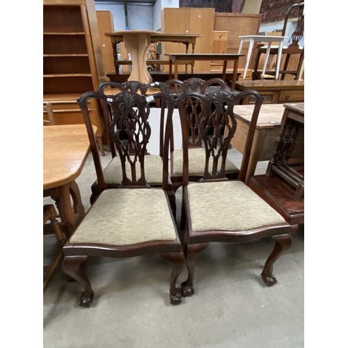 51 - 4 mahogany Chippendale style dining chairs (circa 1930) 52W