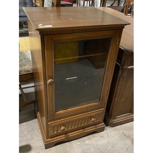 61 - Ercol elm media cabinet 97H 56W 49D