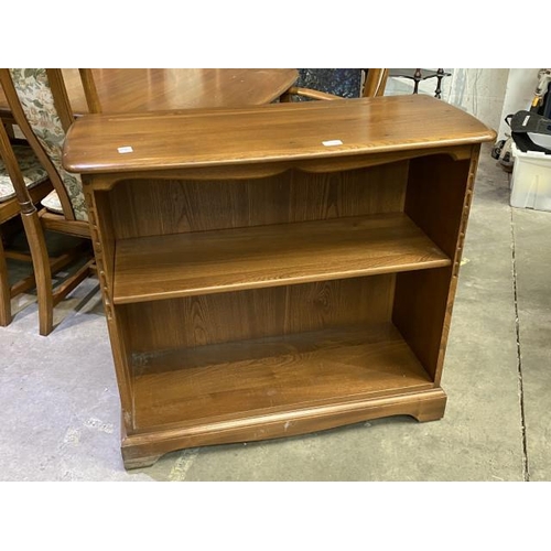 63 - Ercol elm bookcase 84H 93W 38D