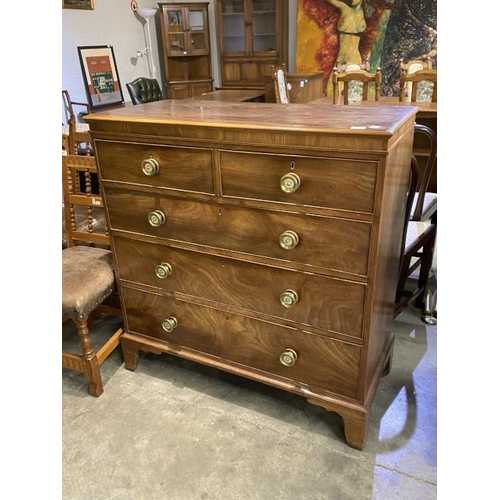 79 - 19th century mahogany chest of drawers, circa 1830 110H 105W 49D