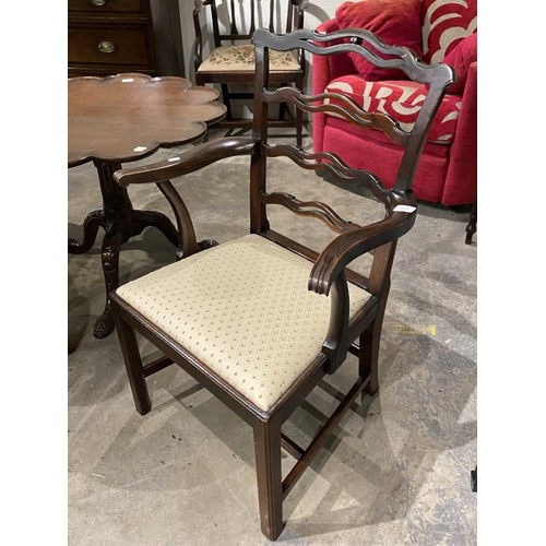 85 - Regency mahogany library chair 61W