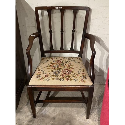 96 - George lll mahogany armchair 61W