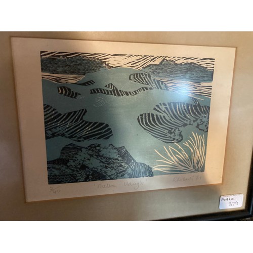 379 - 2 black framed prints - ‘Mellon Udrigle’ 2/40 and ‘Mellon Udrigle II’ 2/23, pencil signed by R Rober... 