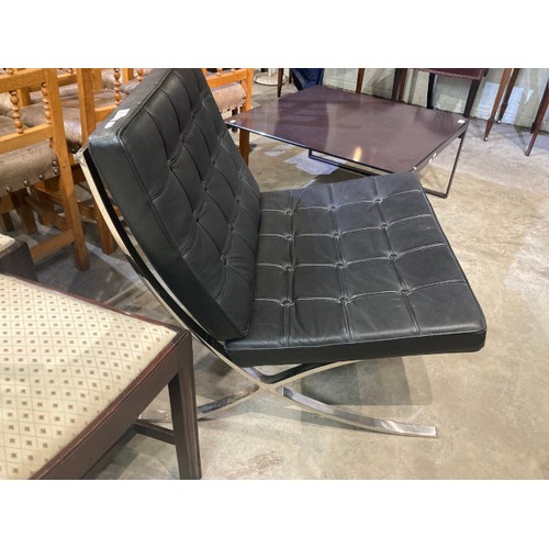 73 - Ludwig Mies Van Der Rohe “Barcelona’ style chair 77H 77W 75D