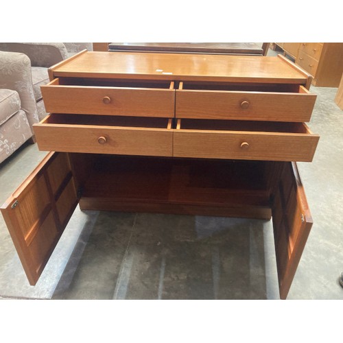 124 - Mid century Squares teak sideboard by Nathan 75H 102W 45D