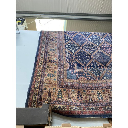 419 - Antique Persian carpet (worn in places/ tears, sold as seen) 390 x 320cm