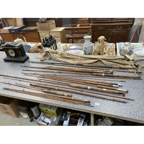 246 - 11 split cane fishing rods inc. J.B. Walker, 2 Hardy Bros Ltd C13444 & 10894C, Walker's 'Marvel' New... 