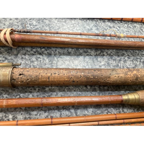 246 - 11 split cane fishing rods inc. J.B. Walker, 2 Hardy Bros Ltd C13444 & 10894C, Walker's 'Marvel' New... 