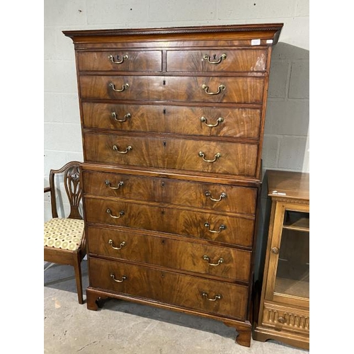 115 - George lll walnut Secretaire  178H 111W 53D