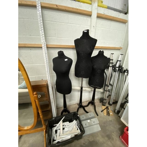 12 - 3 floor standing mannequins 2x 145H and 1x 175H