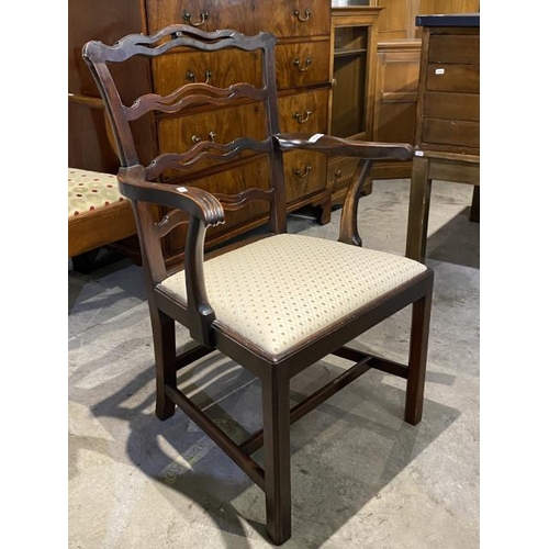 125 - Regency mahogany library chair 61W