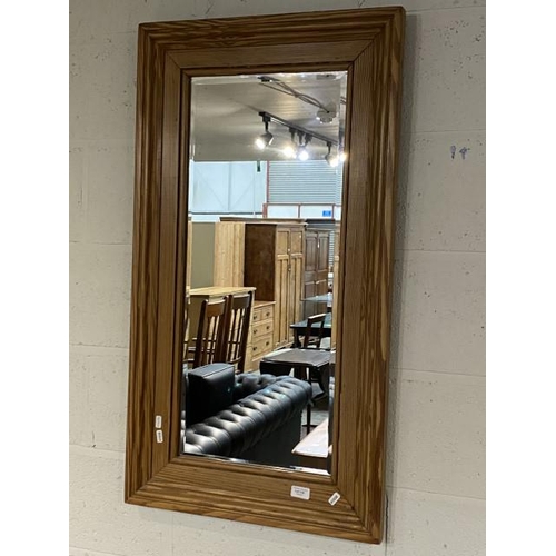 126 - Pine framed wall mirror 102 x 56cm