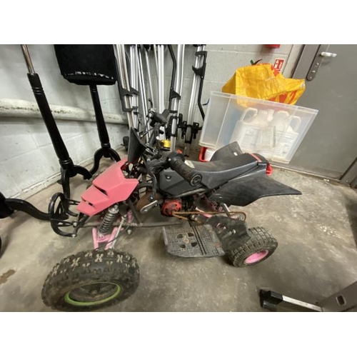 14 - Child’s petrol, off road use only quad bike with one key (sold as seen/spares or repairs)