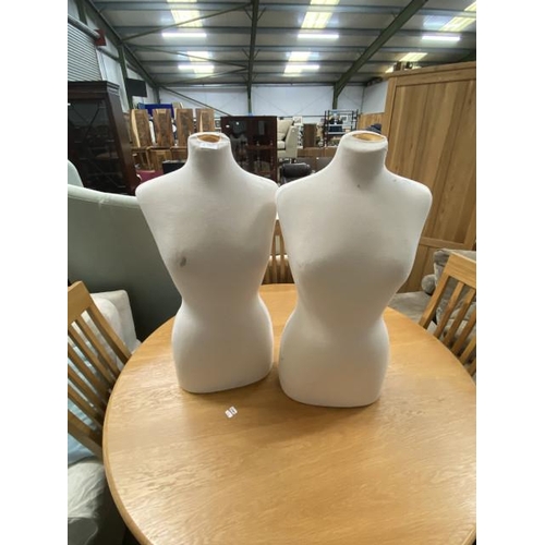 17 - 2 table top mannequins 75H