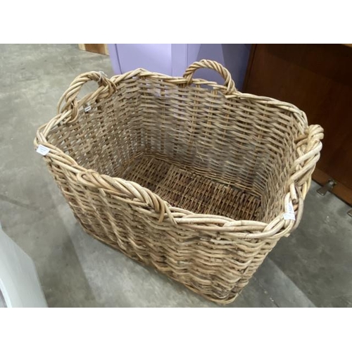 187 - Rattan log basket 54H 72W 56D