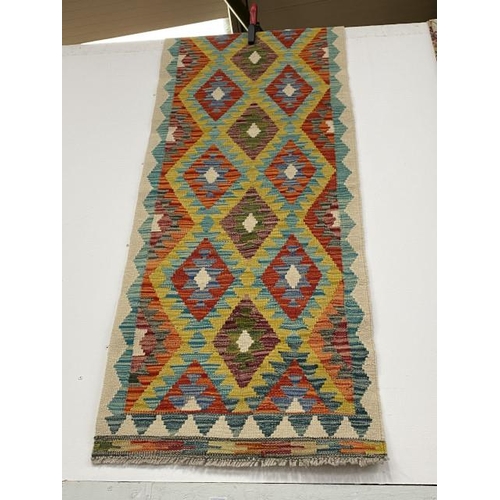 193 - Chobi Kilim Runner 198cm x 64cm