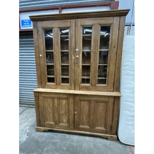 205 - Victorian pine pantry cupboard 215H 156W 51D
(one solid piece does not split)
(we are unable to deli... 