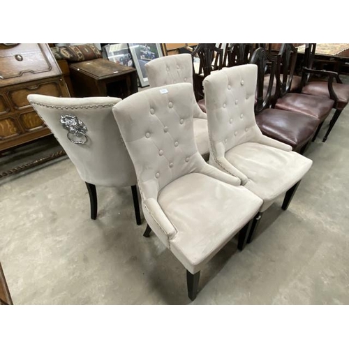 210 - 4 cream 'Knocker' dining chairs