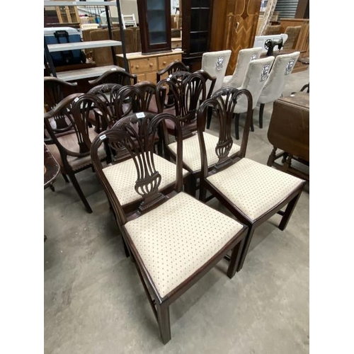 222 - 4 19th century mahogany dining chairs 56W