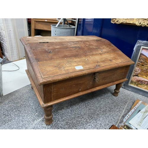 243 - Teak scribes desk 59W 36H 40D