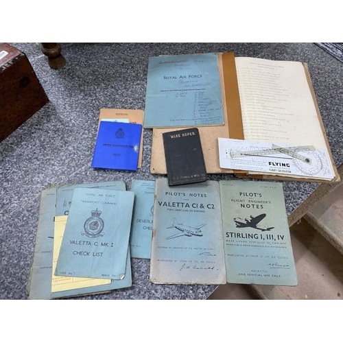 244 - Collection of old RAF flying booklets & flight calculator