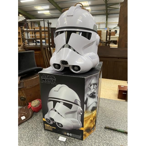 249 - Boxed Star Wars 'The Black Series' Phase II Clone Trooper electronic helmet