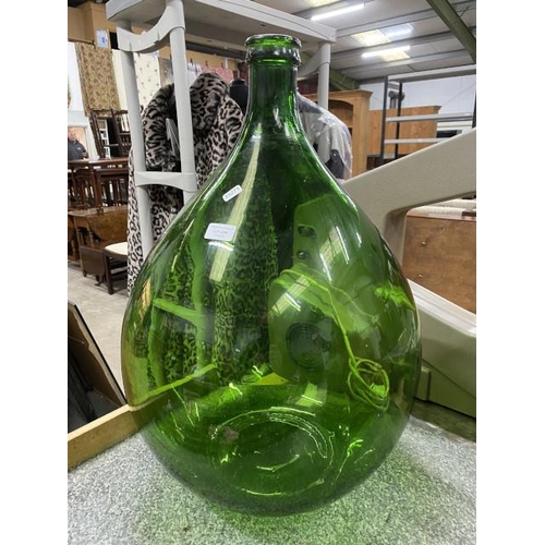 254 - Green glass car boy/ terrarium 65cm high