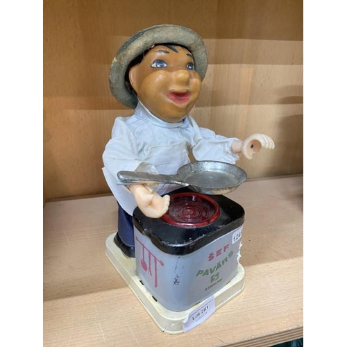 281 - 1950's vintage Sef Pavars shop display chef (Battery operated)