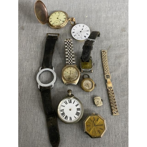 325 - Tray of vintage watches & movements inc. Waltham pocket watch, Sekonda etc. (Sold as seen)