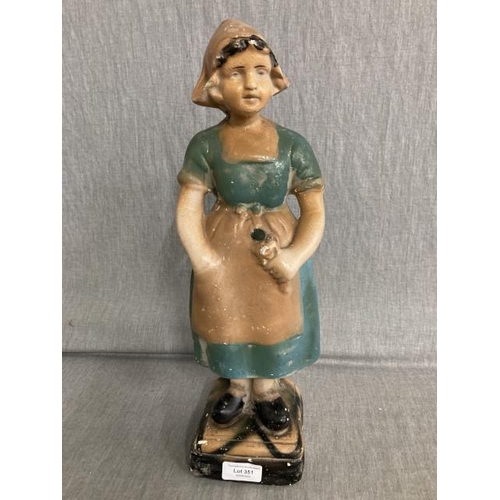 351 - Chalkware figurine of a Dutch girl