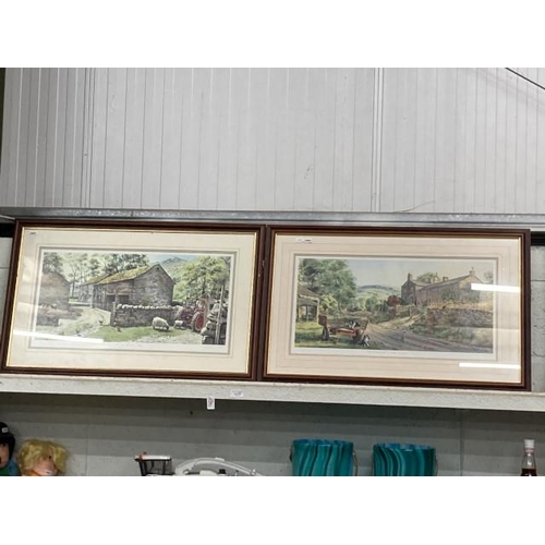 370 - 2 gilt framed Graham Carver Limited Edition prints -'The Long Day Closes' - Thorpe, Wharfedale, N Yo... 