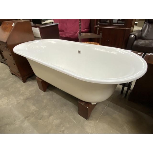 45 - Cast iron roll top bath 71H 173W 79D (Please arrange your own delivery - (we are unable to deliver t... 