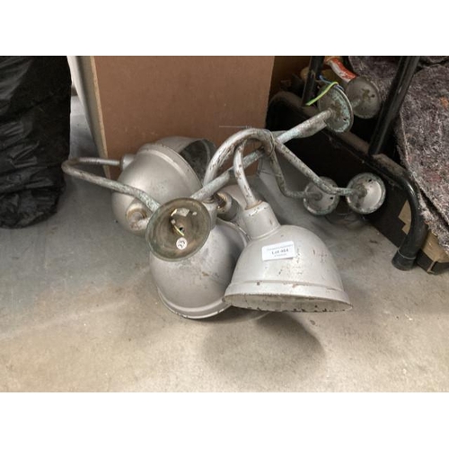 464 - Set of 5 vintage industrial wall lights